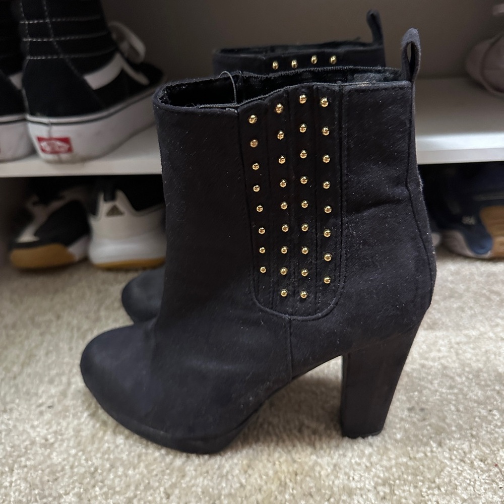 Black Studded Ankle Boots